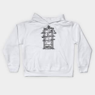 Building music with a fantastic bass guitar Kids Hoodie